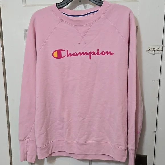 Champion Pink Sweatshirt Size Large Used - Picture 1 of 5